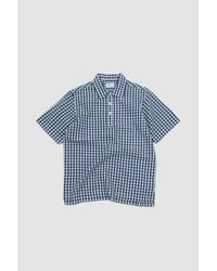 Universal Works - Pullover ss shirt gingham seersucker - Lyst