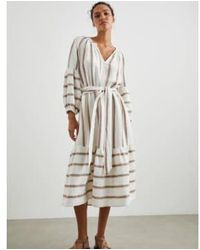Rails - Vittoria Coconut Stripe Belted Dress Col: Multi, Size: S - Lyst
