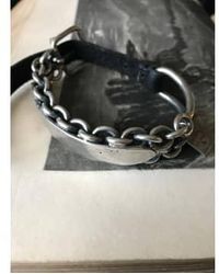 Goti - 925 Oxidised And Leather Bracelet - Lyst
