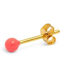 Lulu - Color Bullet Earring Gold Plated Brass - Lyst
