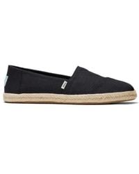 TOMS - Womens Recycled Cotton Rope Espadrille Black - Lyst