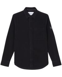 Calvin Klein - Monogram Logo Badge Corduroy Overshirt - Black - Lyst