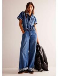 Free People - Edison Wide-leg Coverall L - Lyst