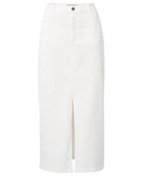 Yaya - Denim Maxi Skirt With Slit - Lyst
