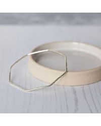 Lucy Kemp - Sterling Geo Octagon Bangle - Lyst