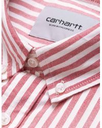Carhartt Cotton L / S Simon Shirt Blue Stripes for Men - Lyst