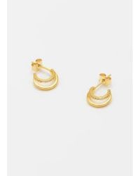 Estella Bartlett - Pave Curl Hoops Plated - Lyst
