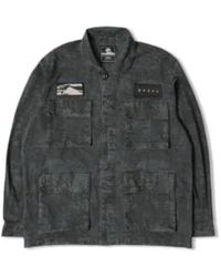 Edwin - Anthrazit schwarz baumwolle ebenholz abstrakt camo survival jacket - Lyst