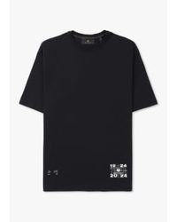 Belstaff - Camiseta etiqueta apliques centenarios hombres en negro - Lyst