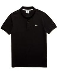 Lacoste - Live slim fit polo hemd schwarz schwarz - Lyst
