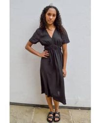 Ichi - Vestido negro quilla - Lyst