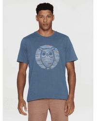 Knowledge Cotton - 1010101 Regular Short Sleeve Heavy Single Owl Cross T-shirt Moonlight S - Lyst