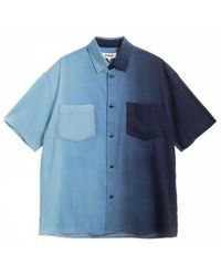 YMC - Mitchum camisa manga corta azul - Lyst