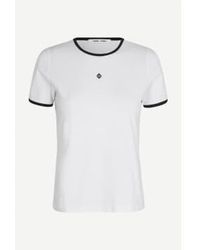 Samsøe & Samsøe - Camiseta blanca 14508 salia - Lyst