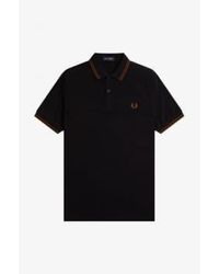 Fred Perry - Twin Tipped Polo-shirt /whisky Brown M - Lyst