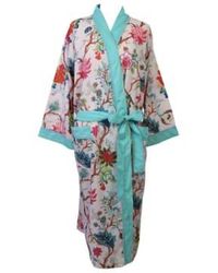 Powell Craft - Ladies Exotic Flower Print Cotton Dressing Gown Cotton - Lyst