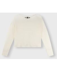 10Days - Thin Knit Sweater Ecru Alpaca - Lyst