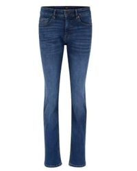 BOSS - Delawear Bc -l-p Motive Slim Fit Jean 36x34 Long Navy - Lyst