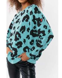 Scamp & Dude - : Khaki With Black Leopard Oversized Sweatshirt Adult 8 - Lyst