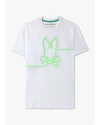 Psycho Bunny - T-shirt graphique brodé chester en blanc - Lyst