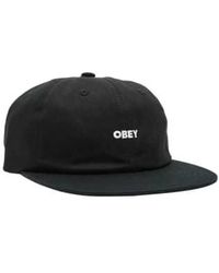 Obey - Bold twill 6 panel strapback cap - Lyst