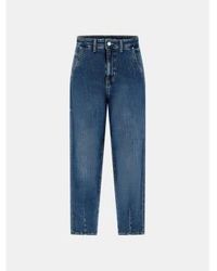 Guess - New Andrea Barrel Jeans Or Baie - Lyst