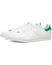 adidas - Stan smith gw1390 weiß grün aus weiß - Lyst