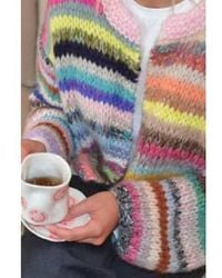 DAWNxDARE - Gabi Multi Stripe Hand Knit Cardigan S - Lyst