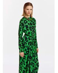 Essentiel Antwerp - Elisha Drape Detail Dress Green Key - Lyst