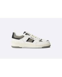 Polo Ralph Lauren - Masters sport leather trainer grey - Lyst