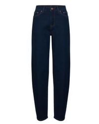 Pulz - Morina hw jeans jambe incurvée en nim bleu moyen - Lyst