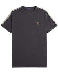 Fred Perry - Taped Ringer T-shirt Anchor / Black - Lyst