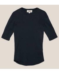YMC - Earth charlotte kurzarm-t-shirt marineblau - Lyst