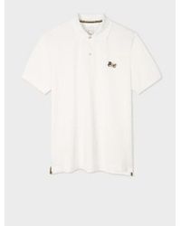 Paul Smith - White Paint Splatter Polo Shirt - Lyst