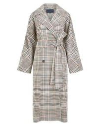 French Connection - Dandy Check Trench Coat - Lyst