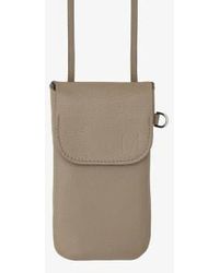 Mplus Design - Leather Phone Bag No1 In Taupe Leather - Lyst