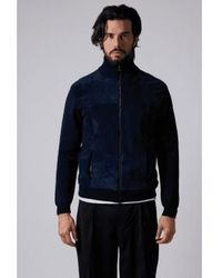 Daniele Fiesoli - Zip Up Knitted Suede Bomber Large - Lyst