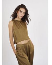 Traffic People - Evie Top Olive Xs - Lyst