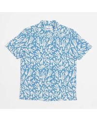 Farah - Camisa patrón arrecife colbert en azul y blanco - Lyst