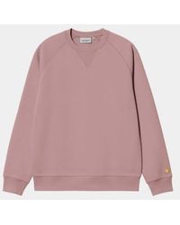 Carhartt - Sweat Chase Glassy / Gold S Rose - Lyst