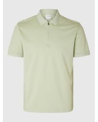 SELECTED - Fave Polo Shirt In Bok Choy - Lyst