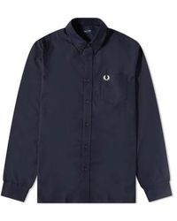 Fred Perry - Authentic Oxford Hemd Light Navy - Lyst