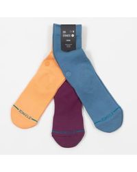 Stance - Icône 3 chaussettes d'icônes en bleu, orange et violet - Lyst