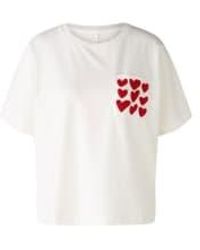 Ouí - Embroidered Pocket T-shirt Cloud Dancer Uk 12 - Lyst