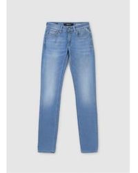 Replay - Damen new luz x-lite jeans in mittelblau - Lyst