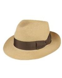 Stetson - And Beige Kendrick Fedora Hemp Hat Extra Large - Lyst