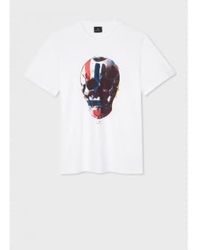 Paul Smith - Camiseta gráfica calavera multicolor col: 01 blanco, tamaño: l - Lyst