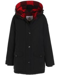 Woolrich Parka Réversible Sans Fourrure En Coton Noir