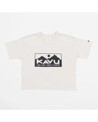 Kavu - Camiseta cortada malin en blanco - Lyst