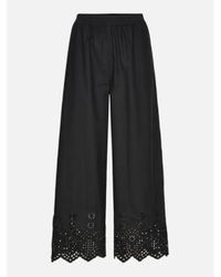Rosemunde - Broderie Anglaise Cotton Trousers 36 - Lyst